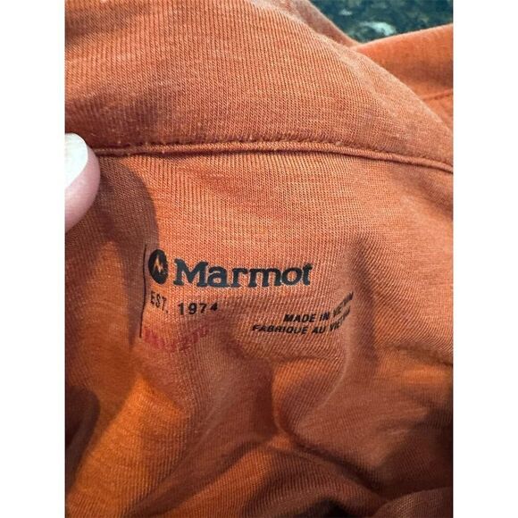 Marmot Men's 2XL Orange Polo Shirt Short Sleeve Casual Collared - Picture 8 of 8